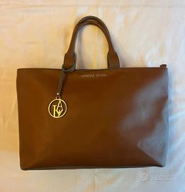 Borsa marrone Armani Jeans grande con bustina