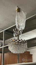 Lampadario gocce vetro