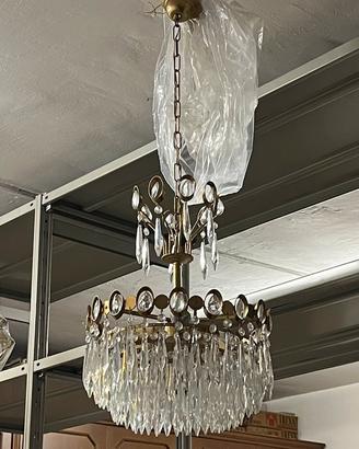 Lampadario gocce vetro