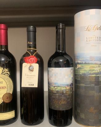 Lotto vini da collezione edizioni limitate