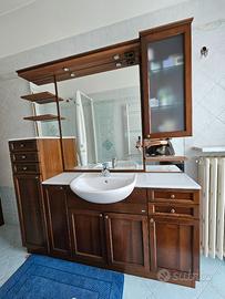 Mobile bagno marca Idea in legno scuro