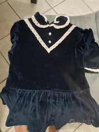 vestitino per bambina 1/2 anni in velluto