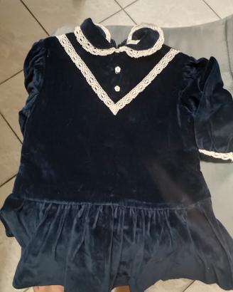 vestitino per bambina 1/2 anni in velluto