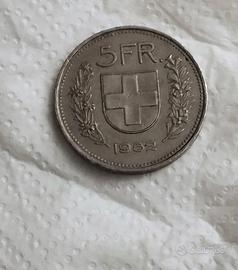 moneta 5 franchi del1982