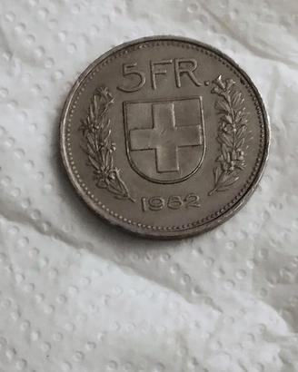 moneta 5 franchi del1982