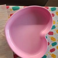 piatto ventosa neonato bambini cuore mai usato