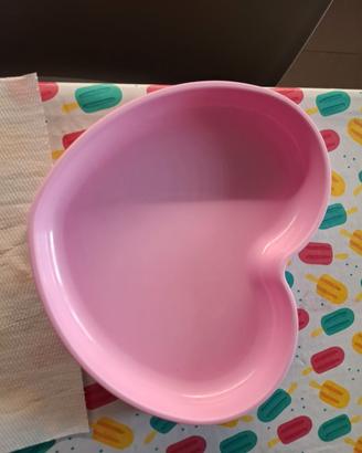 piatto ventosa neonato bambini cuore mai usato