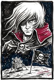 Poster Tributo Capitan Harlock Jolly Roger