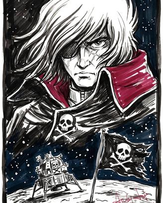 Poster Tributo Capitan Harlock Jolly Roger