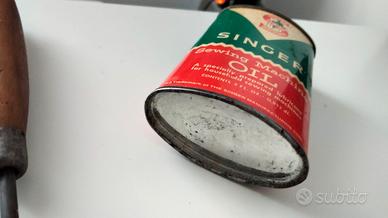 lattina olio Singer vintage più utensile vintage 