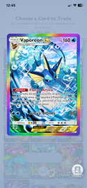 Pokemon Tcg Pocket Vaporeon Ex Full Art Rainbow