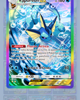 Pokemon Tcg Pocket Vaporeon Ex Full Art Rainbow