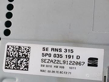 5P0035191D AUTORADIO SEAT LEON FR 2.0 D 125KW 6M 5