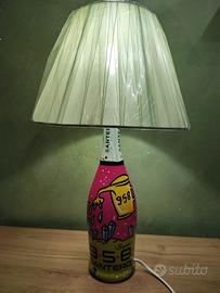 Lampada artigianale con bottiglia