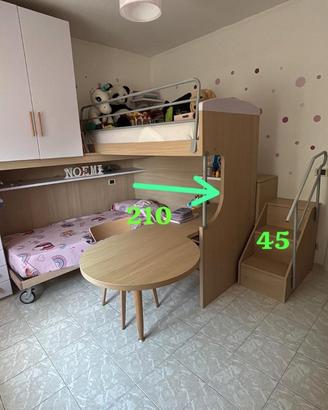 Cameretta bambine letto a cstello