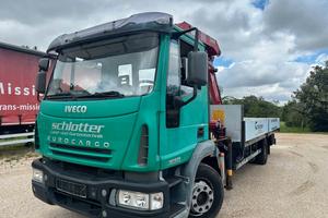 Iveco Eurocargo 120E28 Cassone fisso e grù retroca