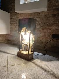 Lampada in cemento Jack Daniel’s fatta a mano