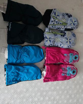 Guanti sci Bambino Bambina 2/3/4 Anni 