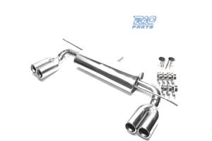 SILENZIATORE DI SCARICO DOPPIA USCITA IN INOX PER 