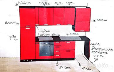 Cucina con elettrodomestici inclusi