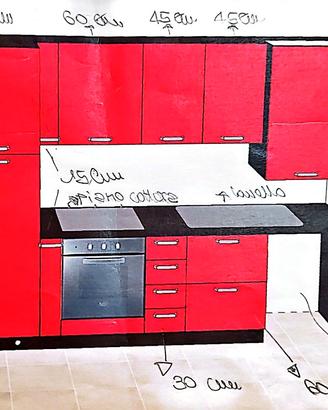 Cucina con elettrodomestici inclusi