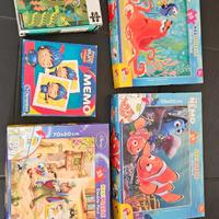 Lotto puzzle in scatola e memo anni  3 +