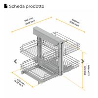 Carrello estraibile per l’angolo cucina