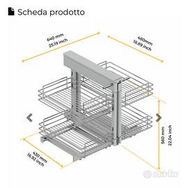 Carrello estraibile per l’angolo cucina