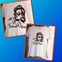 T-shirt Donna Bianca Taglia L Anni 50