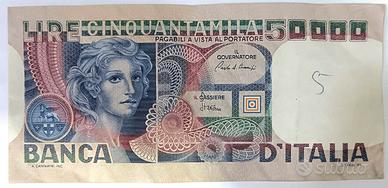 Banconota 50000 Lire Volto di Donna - 1977/1986