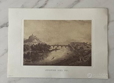 Stampa Sponde del Po - Torino 49,5*34,5 cm