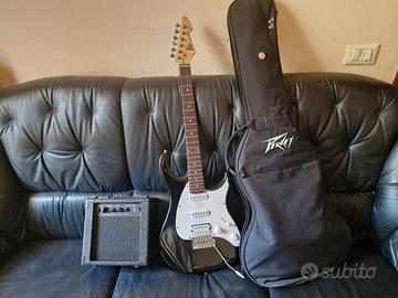 chitarra elettrica con amplificatore 