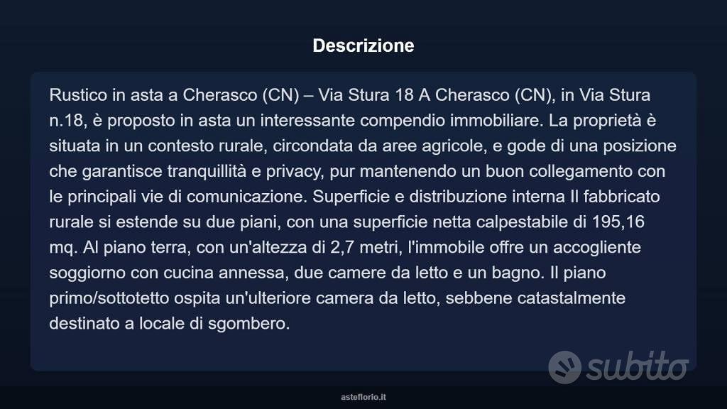 Immobile in asta di 195 m² a Cherasco - Vista 3