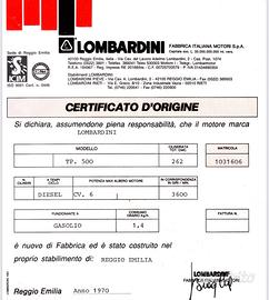 Lombardini motore