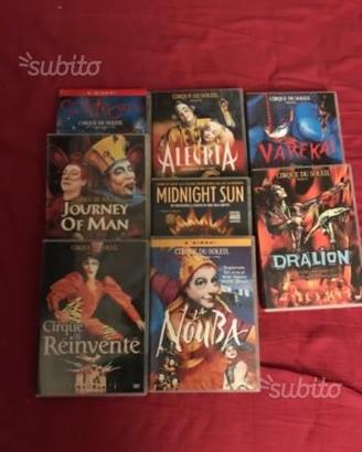 Set di 8 dvd originali di Cirque di Soleil