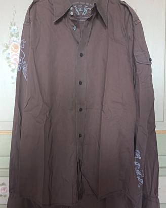 Camicia da uomo marrone Diesel