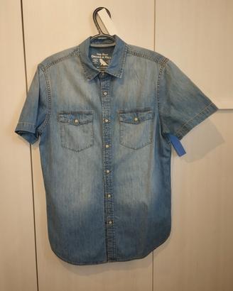 Camicia a mezze maniche in denim