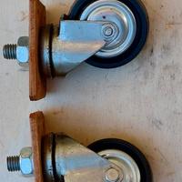 Rotelle mobili in acciaio e plastica dura