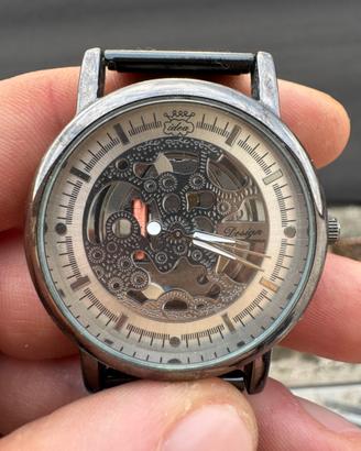 Orologio Idea Design Skeleton-cinturino mesh