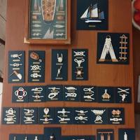 decorazioni stile marinaio con nodi e barche