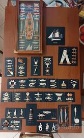 decorazioni stile marinaio con nodi e barche