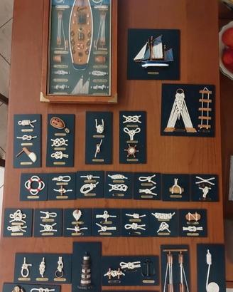decorazioni stile marinaio con nodi e barche