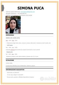 Valuto tutto tranne call center