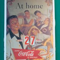Calendario Coca-Cola perpetuo vintage anni 50