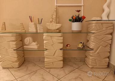 Consolle da ingresso in pietra leccese 