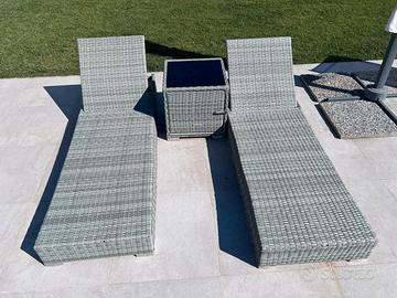 Lettini in rattan