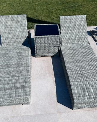 Lettini in rattan