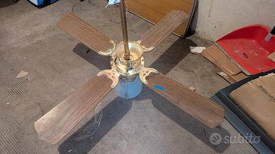 ventilatore a pale da soffitto con luce