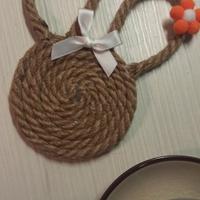 sottobicchiere hand made in corda di canapa 