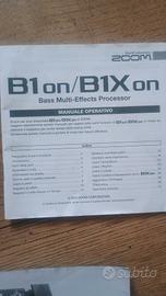 zoom B 1X-on istruzioni multi effetto per basso